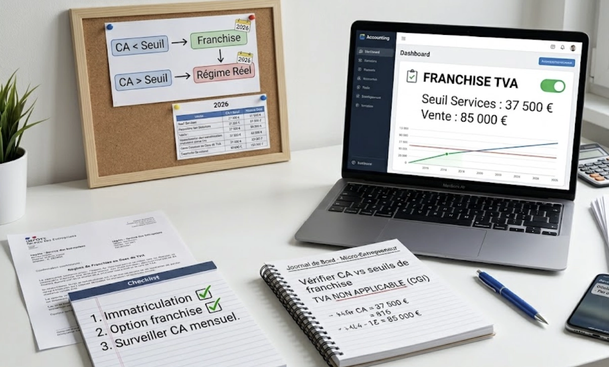 Franchise en base de TVA : le seuil unique à 25 000 euros abandonné, les seuils applicables en 2026